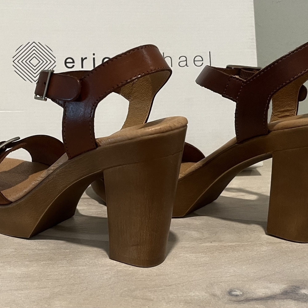 Eric Michael Jasmine Platform Heels in Brown Leather. Size EU 36. New In…‎ - Picture 5 of 14
